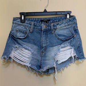 Forever 21 - Ripped Jean Shorts